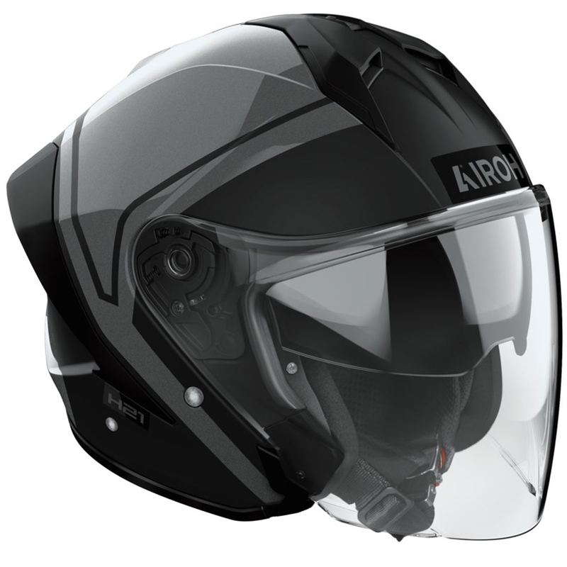 Otevřená helma na motorku Airoh H21 Square matno-lesklá černo-šedá