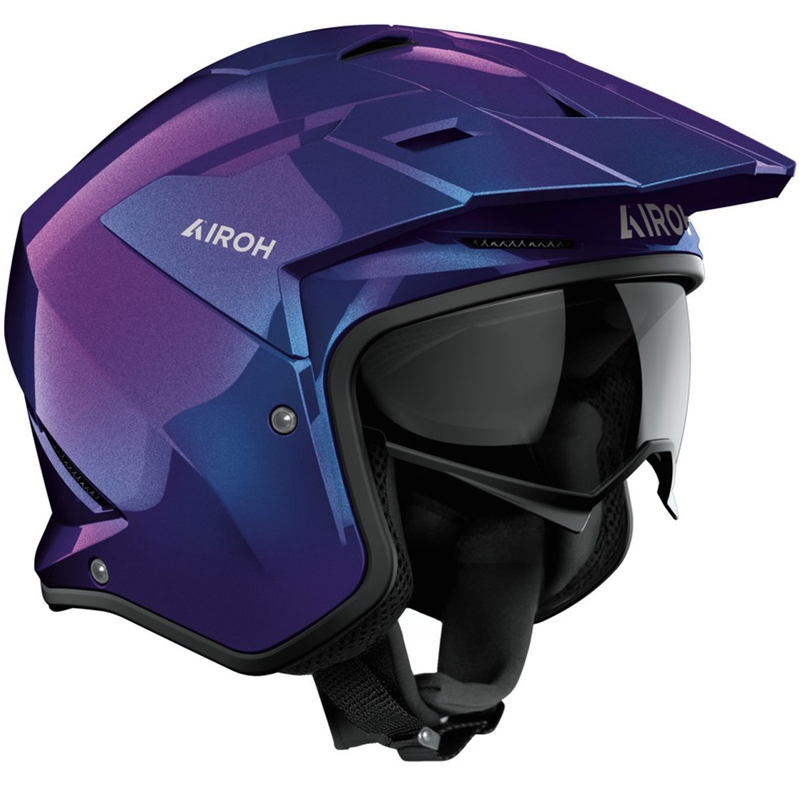 Trial helma na motorku Airoh Kombakt Shimmer lesklá fialovo-modrá