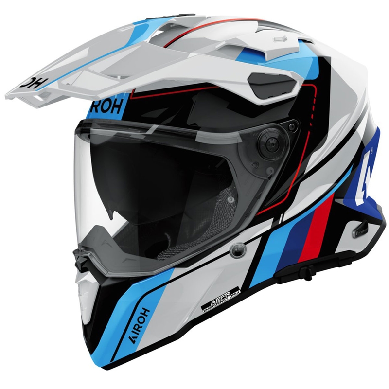 Enduro helma Airoh Commander 2 Skip lesklá bílá