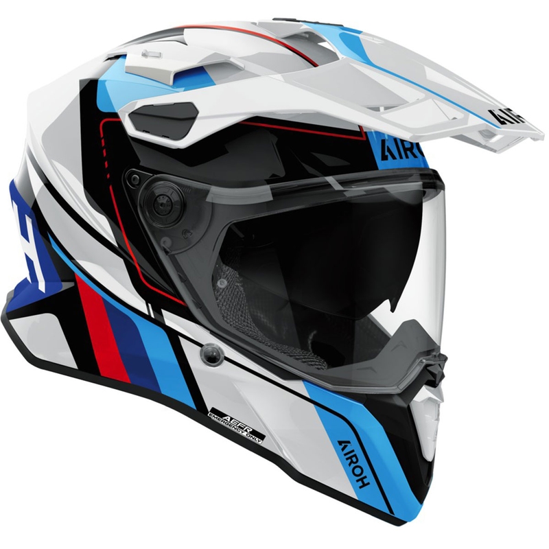Enduro helma Airoh Commander 2 Skip lesklá bílá