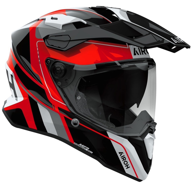 Enduro helma Airoh Commander 2 Skip lesklá červená
