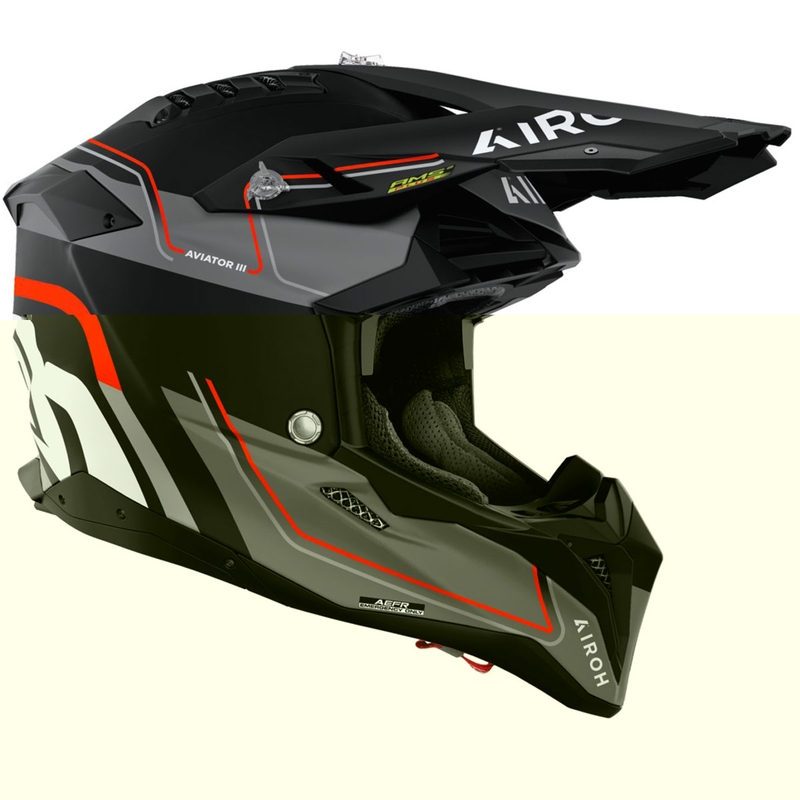 Motokrosová helma Airoh Aviator 3 Leader matná oranžová