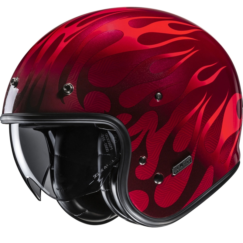 Otevřená helma na motorku HJC V31 Firo MC1 červená