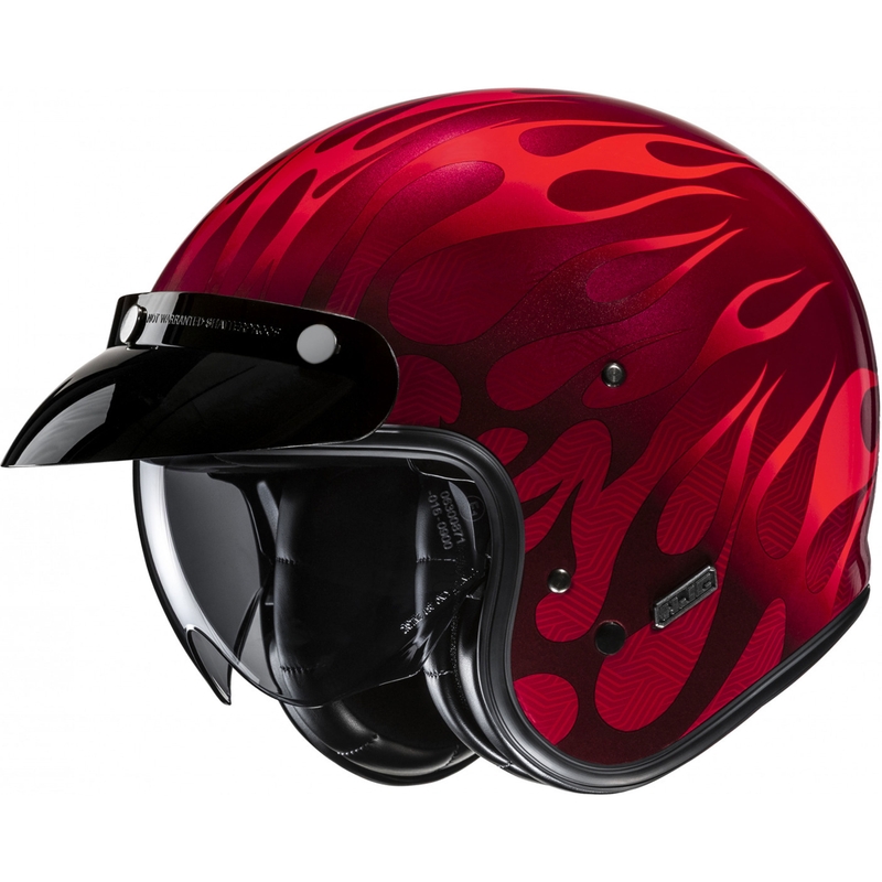 Otevřená helma na motorku HJC V31 Firo MC1 červená