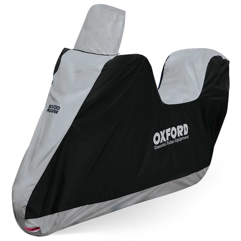 Plachta na motorku Oxford Aquatex Highscreen Scooter s prostorem na kufr a vysoké plexi