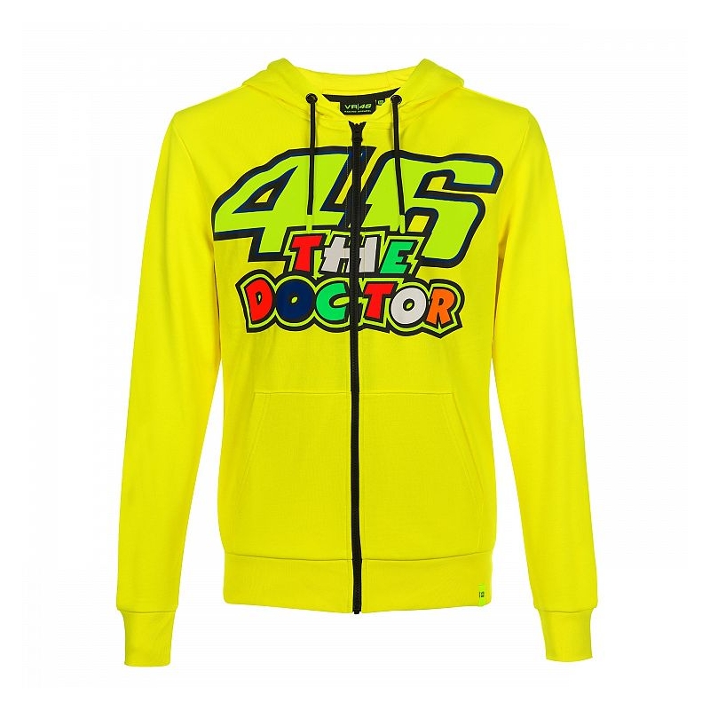 Mikina VR46 Valentino Rossi THE DOCTOR Fleece žlutá
