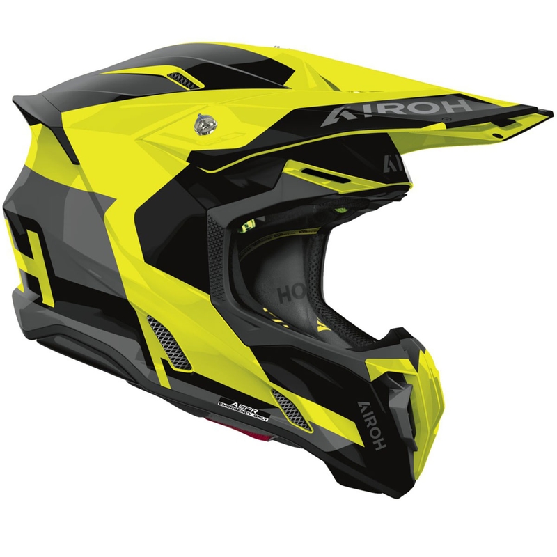 Motokrosová helma Airoh Twist 3 Fancy lesklá fluo žlutá