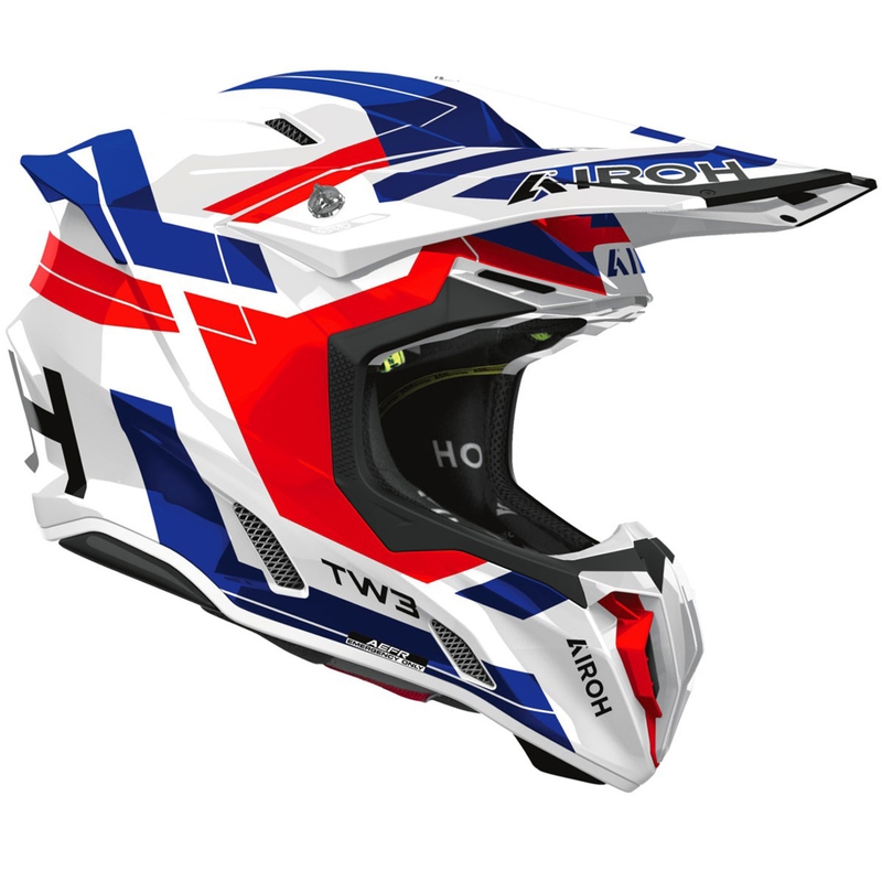 Motokrosová helma Airoh Twist 3 Dynasty lesklá modro-červená