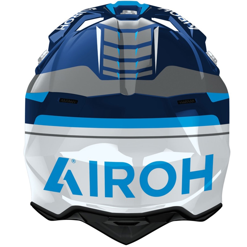 Motokrosová helma Airoh Wraaap Conquer lesklá modrá