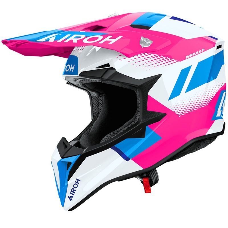 Motokrosová helma Airoh Wraaap Vision lesklá růžová