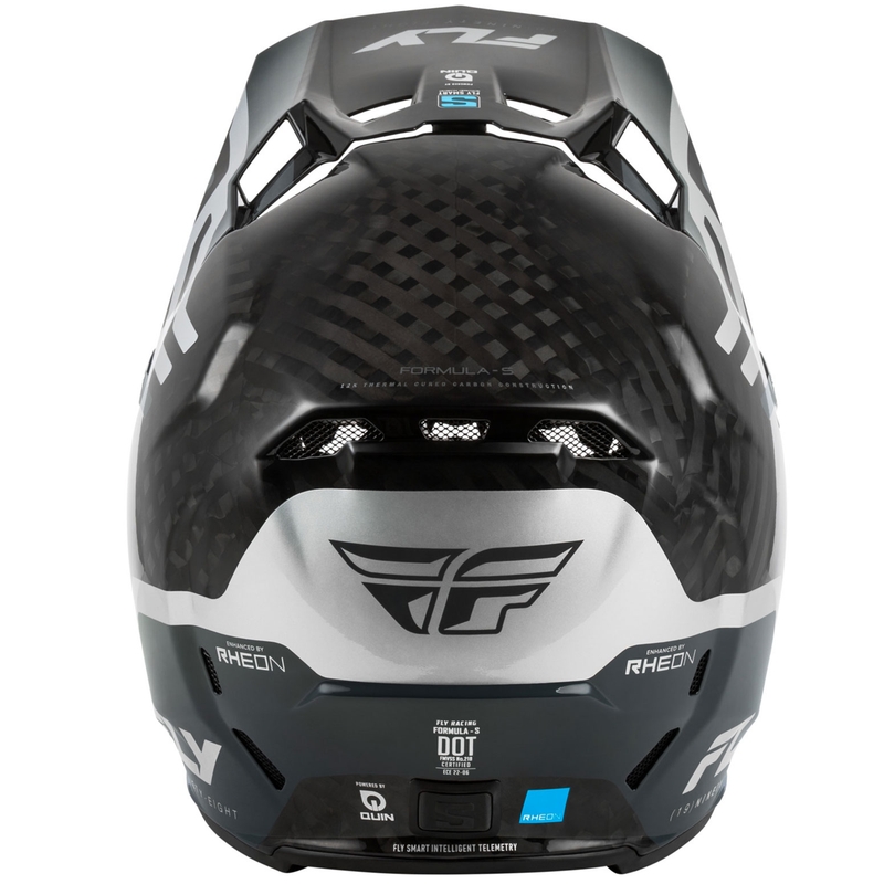 Motokrosová helma na motorku FLY Racing Formula S Carbon Byte carbon-šedo-stříbrná