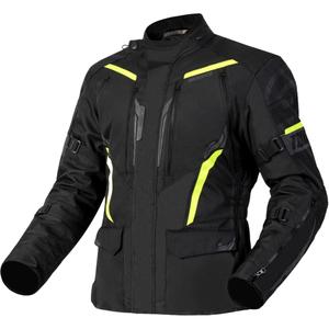 Bunda na motorku Ozone Tour III černo-antracitovo-fluo žlutá