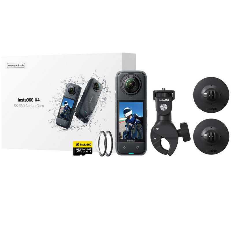 Akční kamera Insta360 X4 Motorcycle Bundle černá