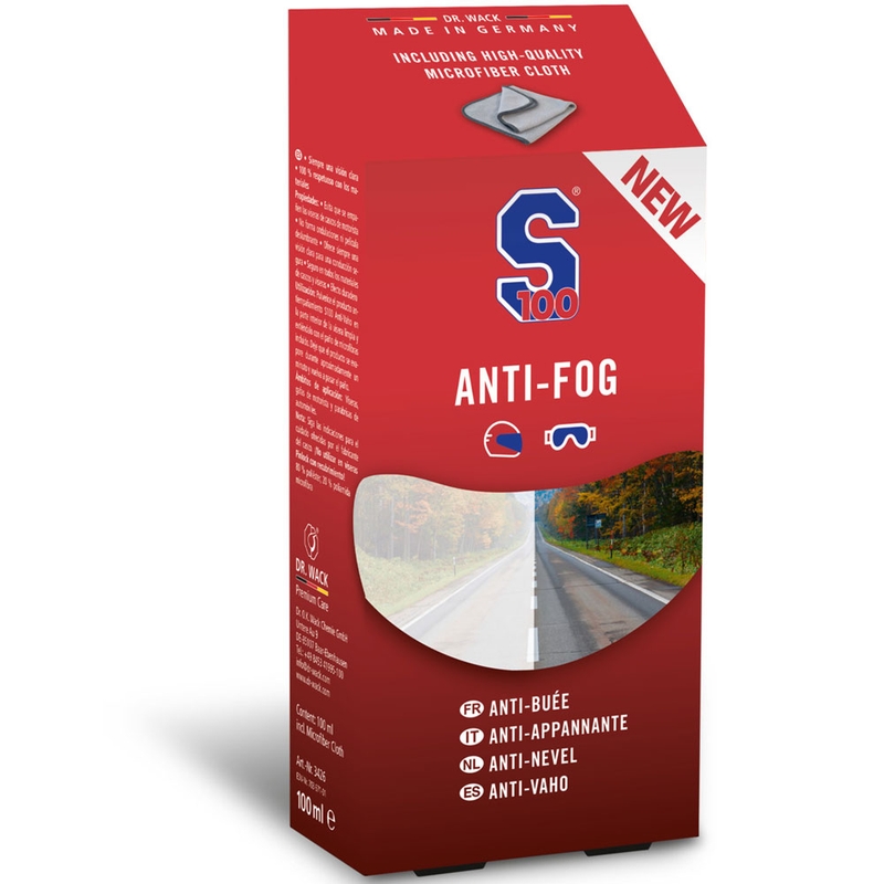 Protimlžící přípravek S100 Anti-Fog včetně utěrky z mikrovlákna 100 ml
