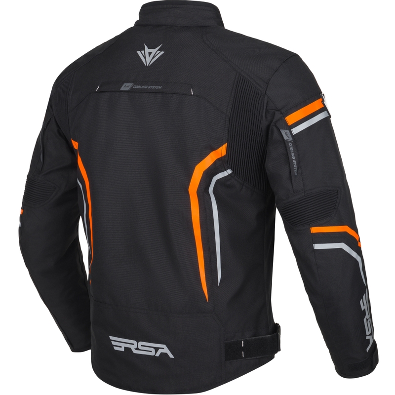 Bunda na motorku RSA Compact 2 černo-šedo-oranžová