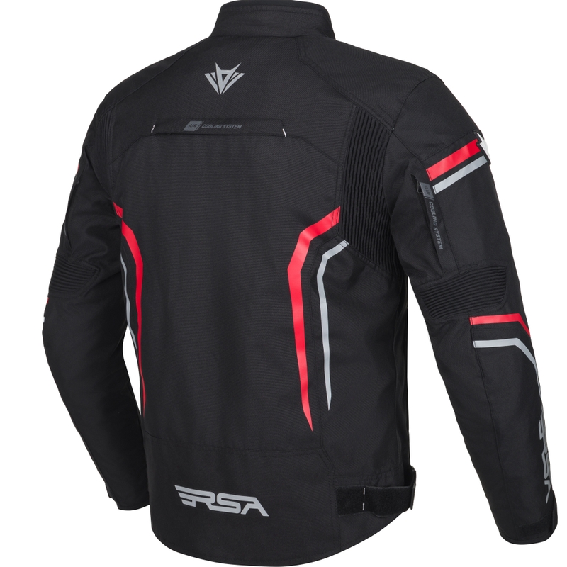 Bunda na motorku RSA Compact 2 černo-šedo-červená