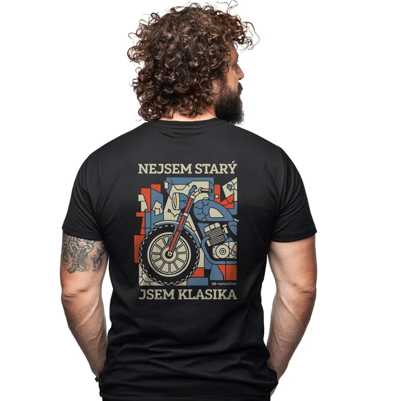 Funkční tričko nanosilver® JSEM KLASIKA černé