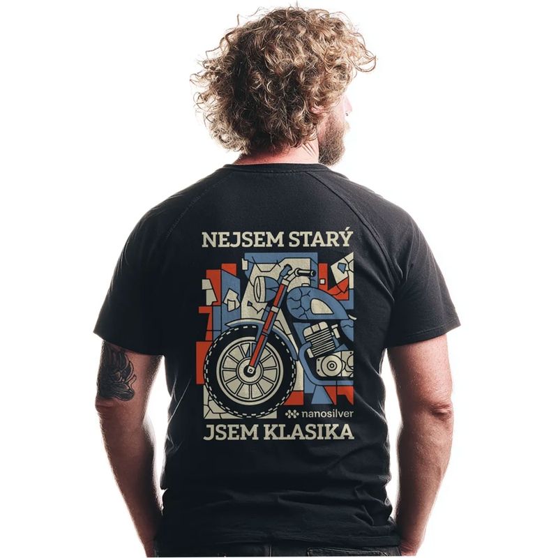Funkční tričko nanosilver® JSEM KLASIKA černé