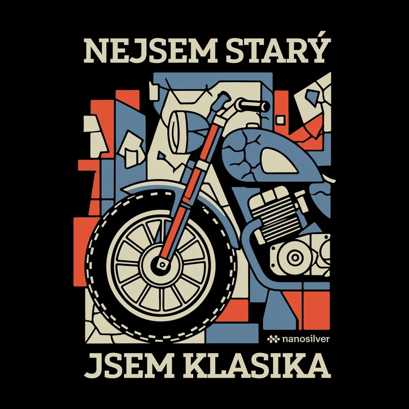 Funkční tričko nanosilver® JSEM KLASIKA černé