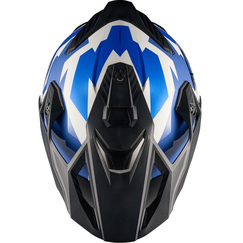 Enduro helma na motorku NEXX Y.TRAVL Primal modro-červená