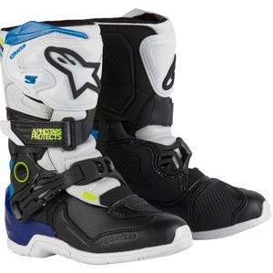 Dětské boty na motorku Alpinestars Tech 3S Kids bílo-černo-modré