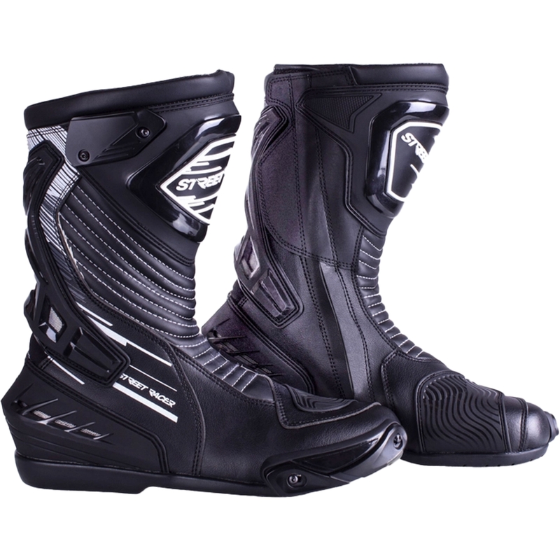 Boty na motorku Street Racer Grid černo-bílé