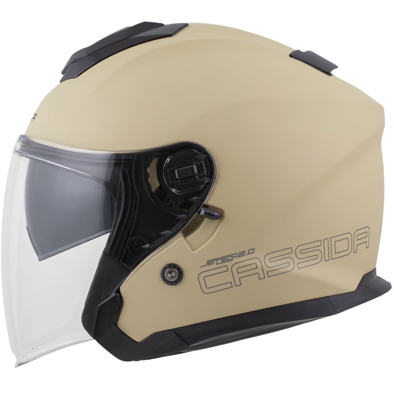 Otevřená helma na motorku Cassida Jet Tech 2.0 RoTo matná pískovo-černo-šedá