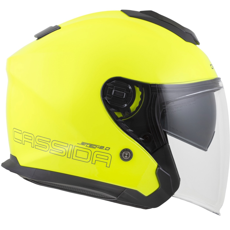 Otevřená helma na motorku Cassida Jet Tech 2.0 RoTo fluo žluto-černo-šedá