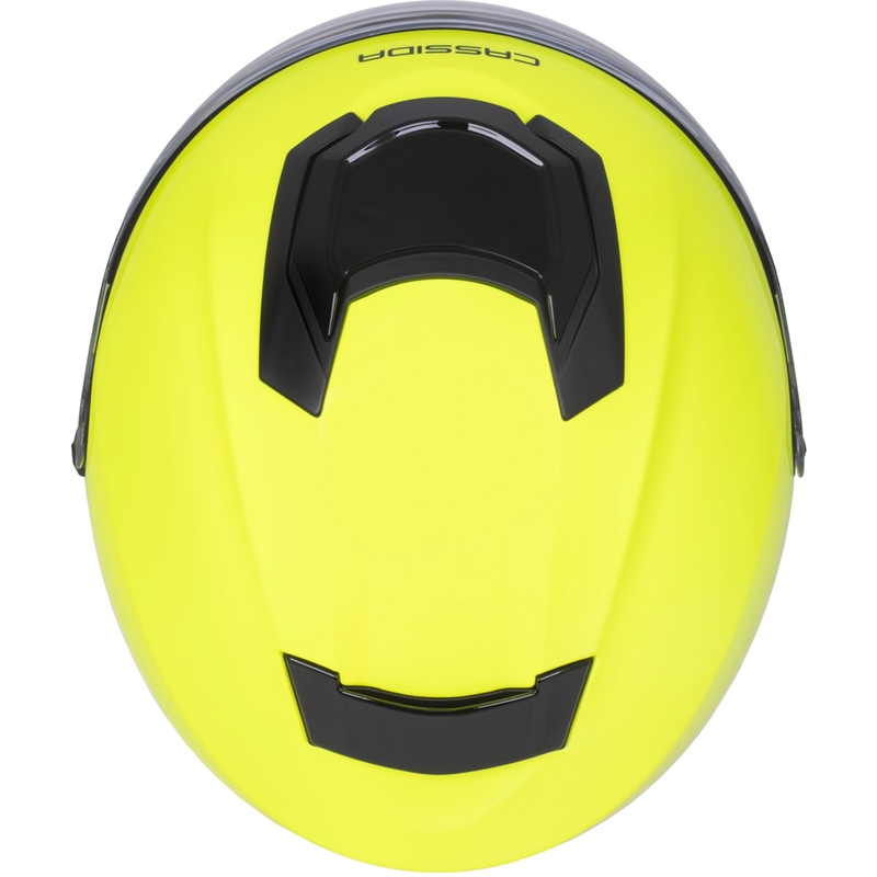 Otevřená helma na motorku Cassida Jet Tech 2.0 RoTo fluo žluto-černo-šedá