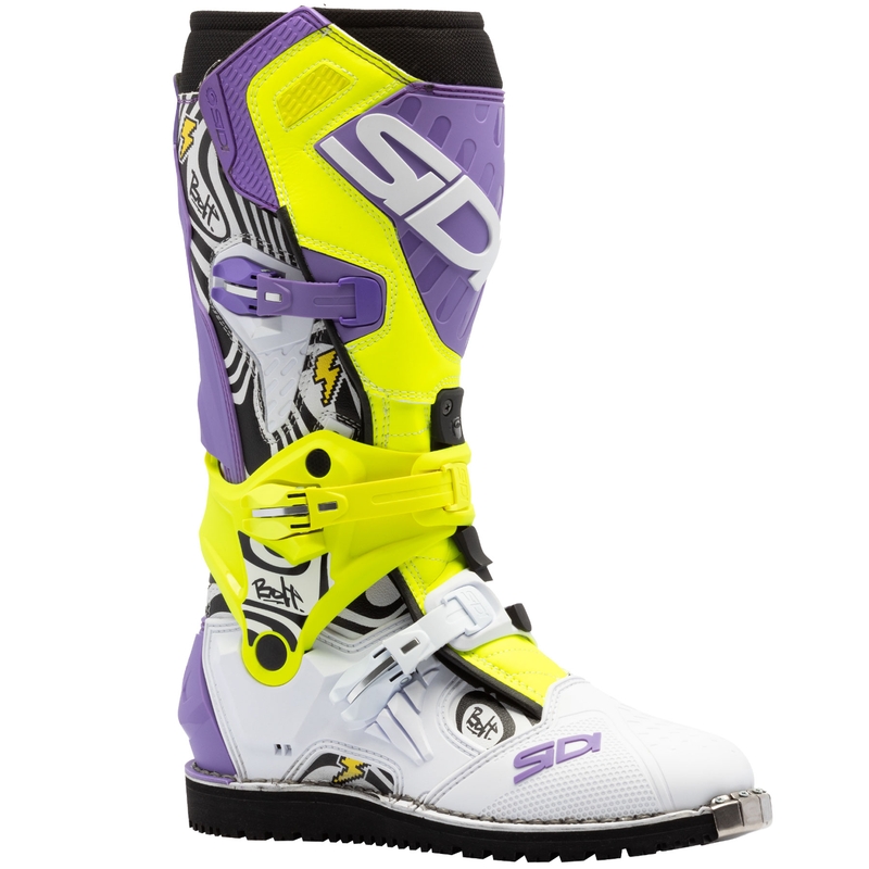 Boty na motorku SiDi Crossair HD End BB002 fialovo-žluto-bílé
