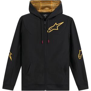 Mikina Alpinestars Sessions 3 Hoodie černo-zlatá