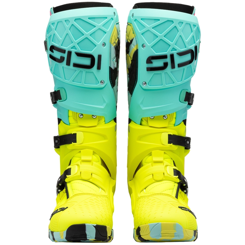 Boty na motorku SiDi Crossair X mintovo-fluo žluté
