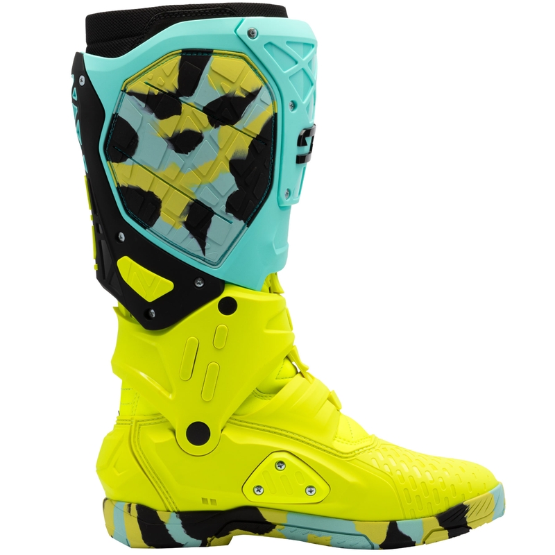 Boty na motorku SiDi Crossair X mintovo-fluo žluté