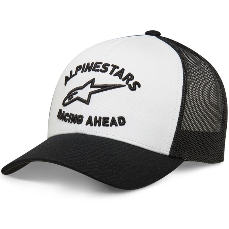 Kšiltovka Alpinestars Tripleer bílo-černo-bílá