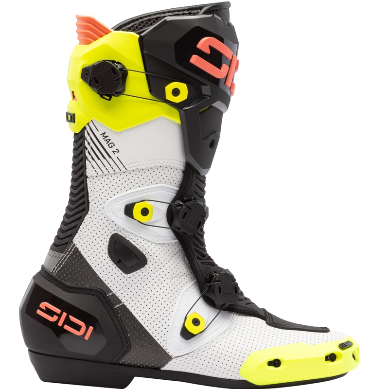 Boty na motorku SiDi MAG 2 Air fluo žluto-fluo korálové