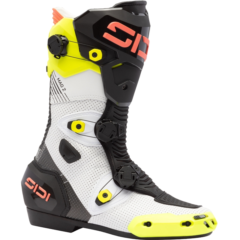 Boty na motorku SiDi MAG 2 Air fluo žluto-fluo korálové