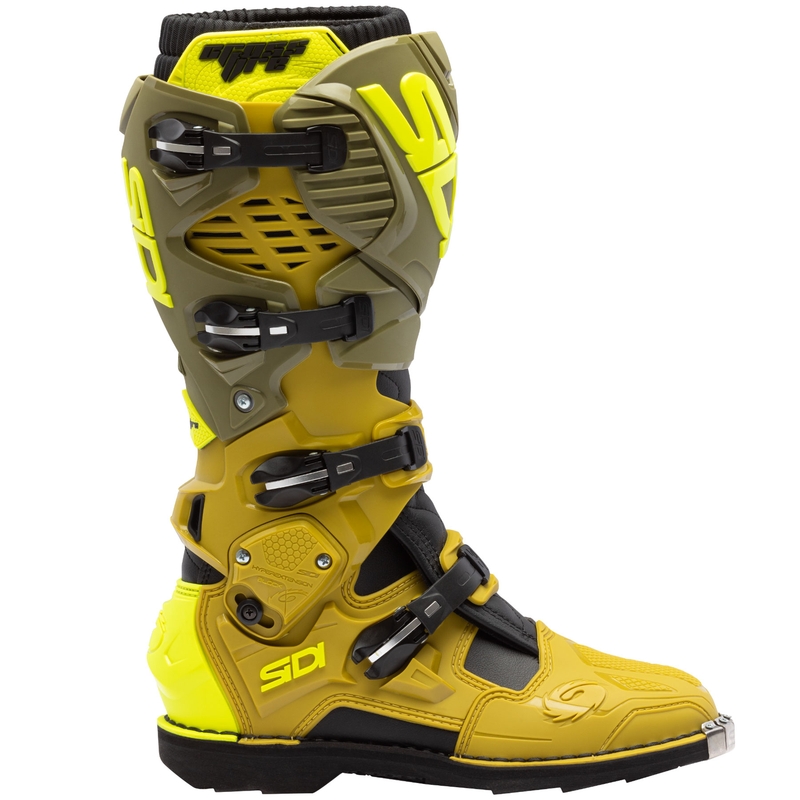 Boty na motorku SiDi Crossfire 3 olivově zeleno-fluo žluté