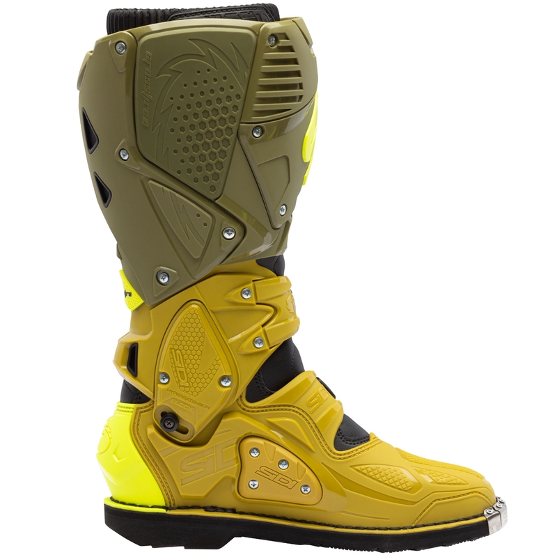 Boty na motorku SiDi Crossfire 3 olivově zeleno-fluo žluté