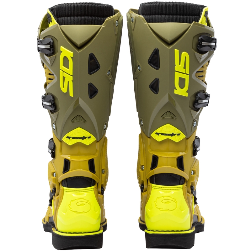 Boty na motorku SiDi Crossfire 3 olivově zeleno-fluo žluté