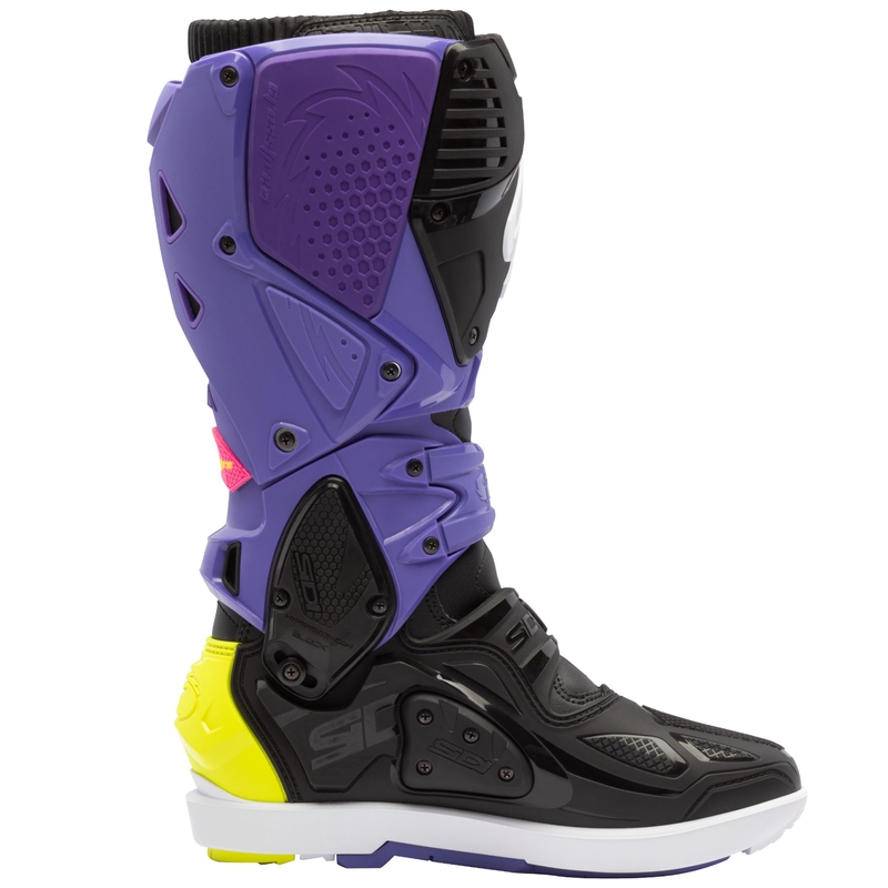 Boty na motorku SiDi Crossfire 3 SRS fialovo-černo-fluo žluté
