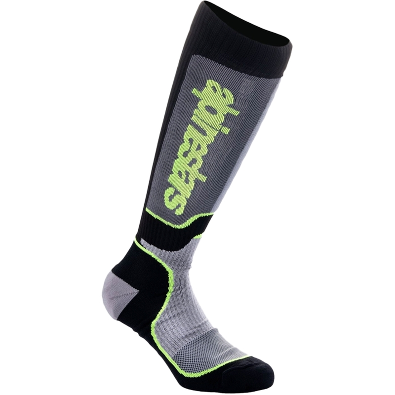 Dětské ponožky Alpinestars MX Plus černo-šedo-fluo žluté