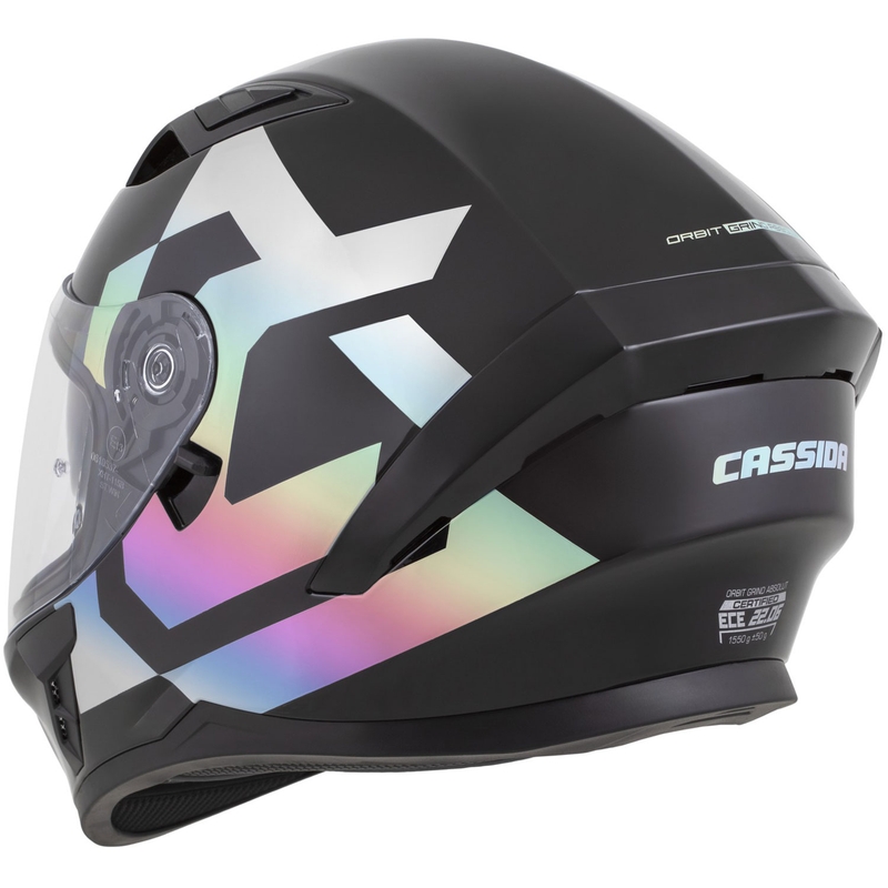 Integrální helma na motorku Cassida Orbit Grind Absolut černo-holografická