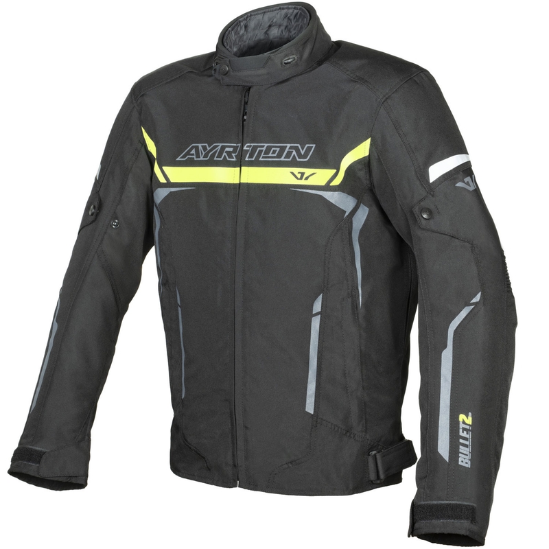 Bunda na motorku Ayrton Bullet II černo-fluo žluto-šedá