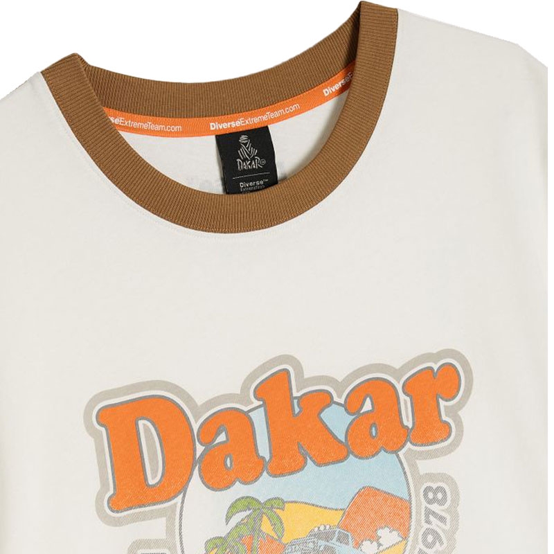 Tričko Dakar DES VINT MOR bílé