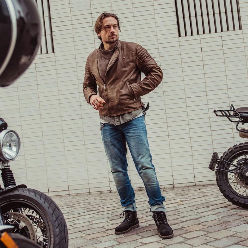 Extra zkrácené džíny na motorku Revit Carlin SK modré