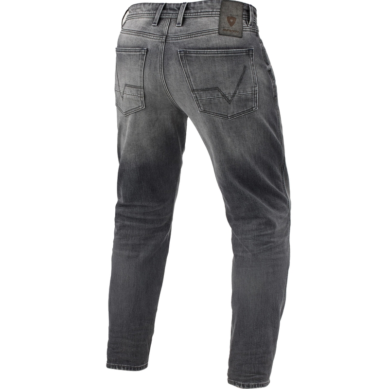 Extra zkrácené džíny na motorku Revit Ortes TF seprané šedé