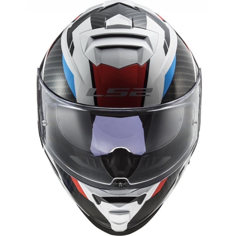Integrální přilba na motorku LS2 FF800 Storm II Racer bílo-černo-červeno-modrá