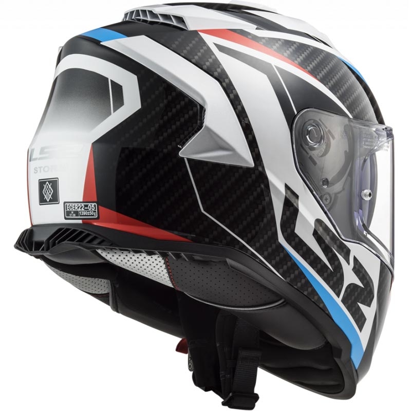 Integrální přilba na motorku LS2 FF800 Storm II Racer bílo-černo-červeno-modrá
