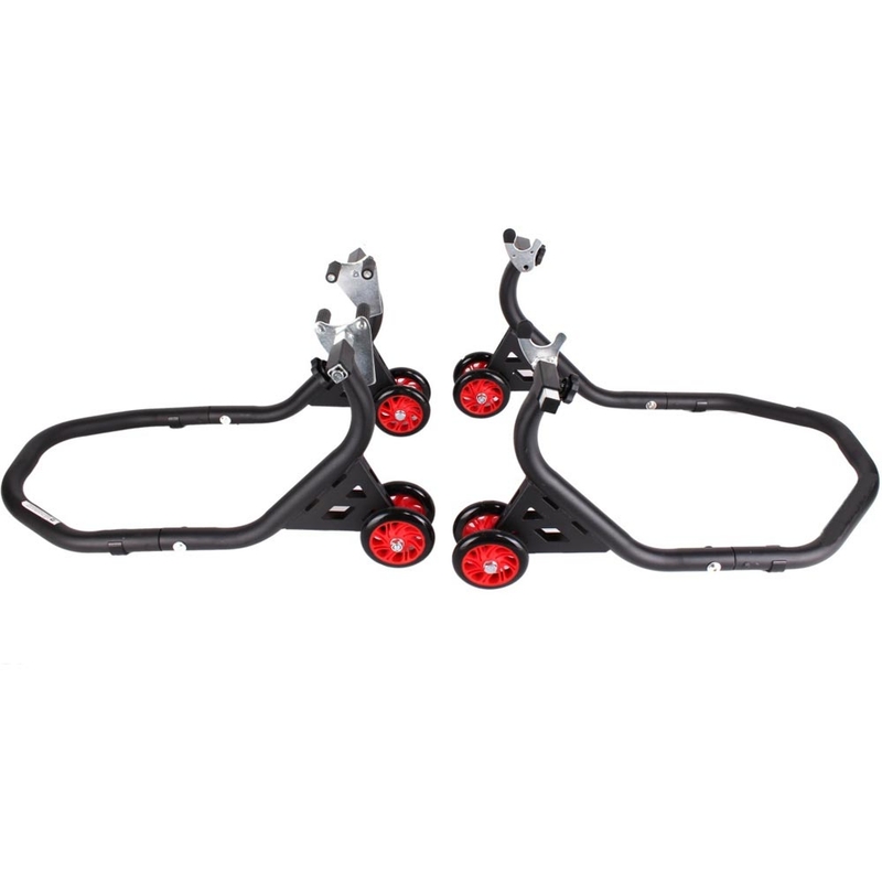 Sada moto stojanů R-TOOL EVO (přední + zadní s kolečky)
