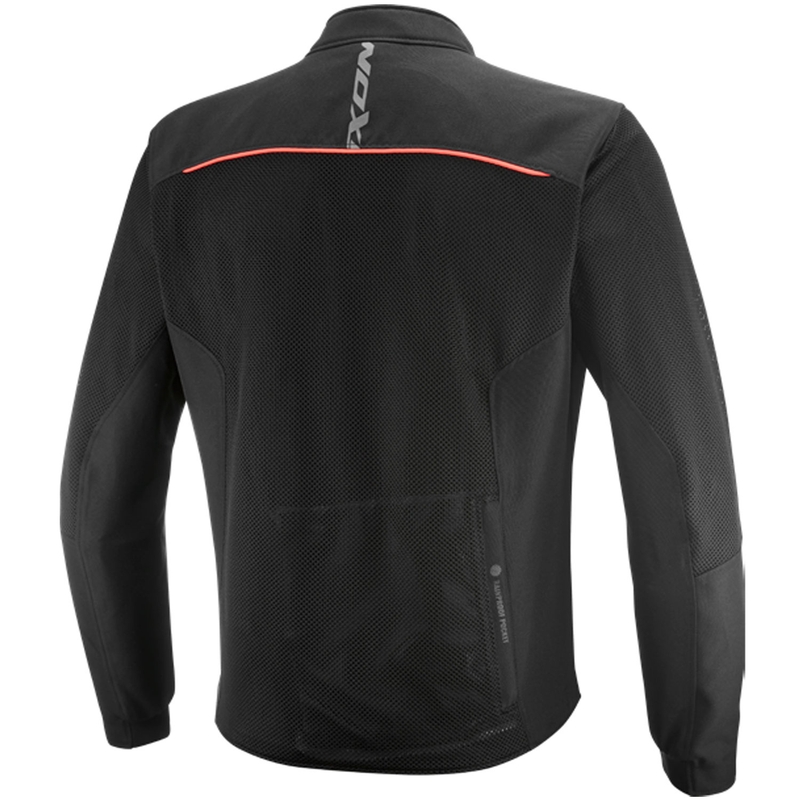 Bunda na motorku IXON Ostro černo-fluo červená